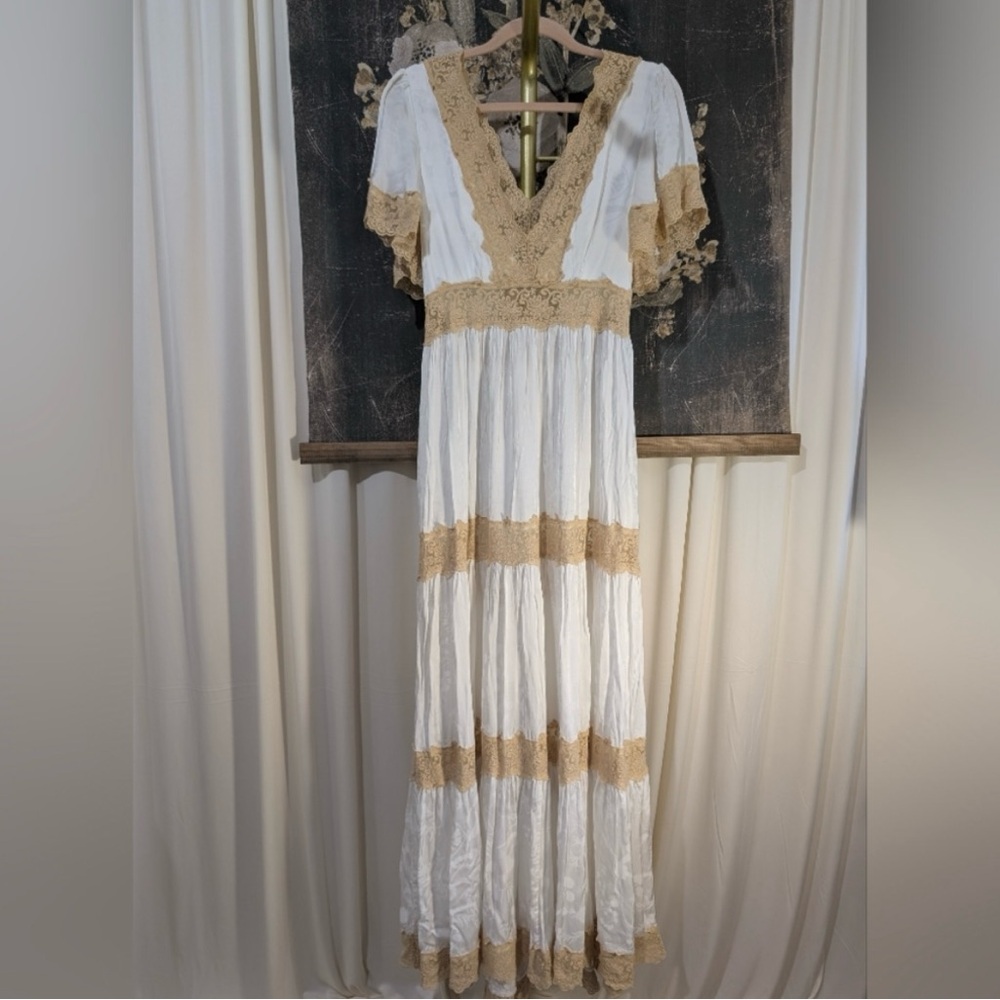 Spell the Gypsy & Free People White and Cream Maxi Dress - Picture 5 of 8